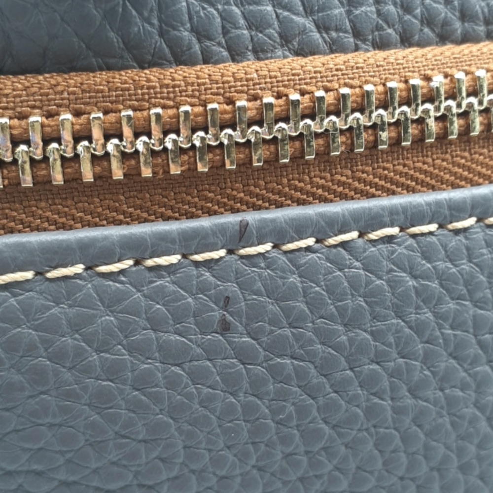 Like New Dooney & Bourke Blue Gray Crossbody Leather Bag - Picture 9 of 12